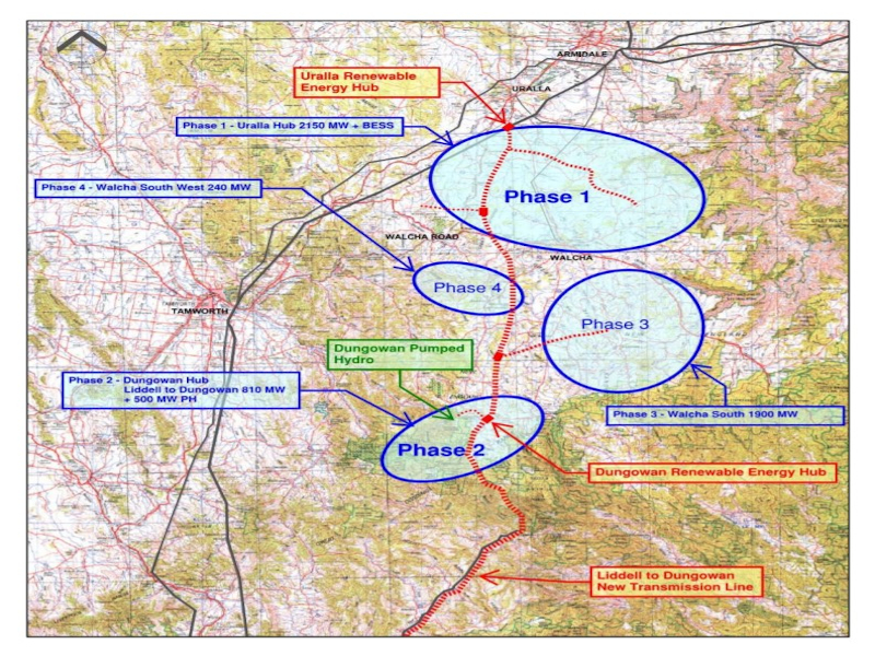 The pumped hydro energy storage project is a part of the larger Walcha Energy Project. Credit: Walcha Energy.